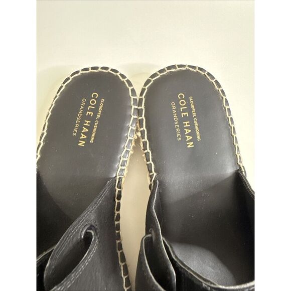 Cole Haan Cloudfeel Grandseries Black Slides Slip On Sandals Size 10 Adjustable - Picture 3 of 11